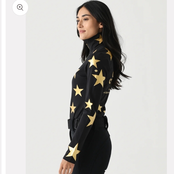 Goldbergh Galactique Ski Pully Base Layer Goldbergh Ski Pully Black Gold Stars - Picture 13 of 13